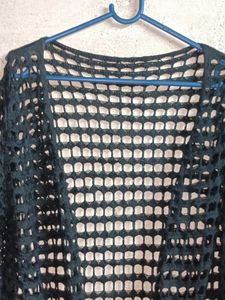 Stylish Women&#39;s Crochet Open Shrug Black 🖤