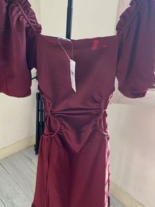 Burgundy Mini Dress