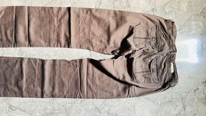 Brown Straight Leg Cargo Pants