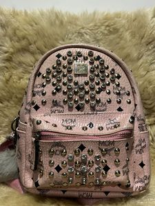MCM Studded Leather Backpack