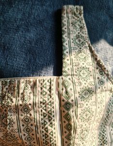 Stitched ethnic short top