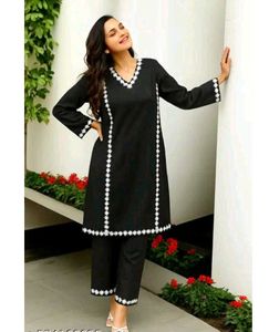 Stylish Black Kurti Se + (Freebie)