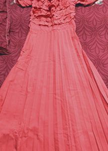 Beautiful Ruffle Peach Dress