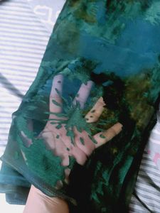 new brasso olive Green Printed Saree