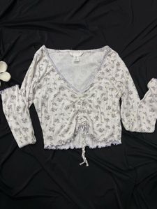 H&M Floral Long Sleeve Top
