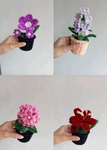 Handcrafted Potted Pipe Cleaner Flowers