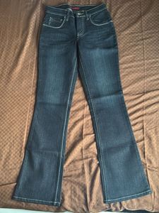 NEW bootcut jeans with tag dark blue denim