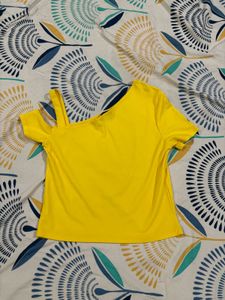 Yellow One-Shoulder Top