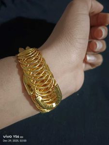 Ethnic Gold Finish Bracelet-Ring Combo