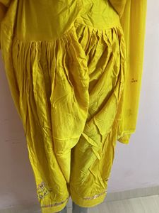 Yellow Patiala Embroidered Set