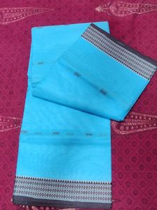 Hugh Price Drop ✨️Combo Of 3 Cotton Sarees💙🩷🧡