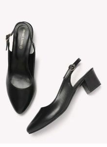Marc Loire Black Slingback Heels
