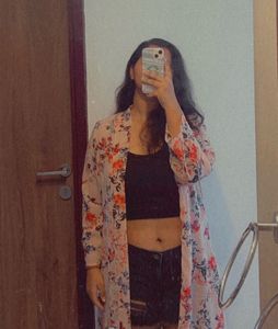 Floral Shrug &amp; Black Innerwear