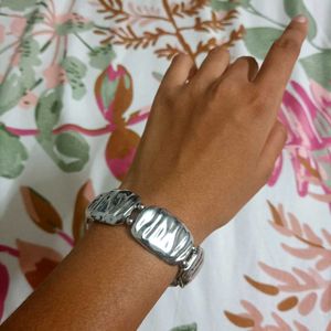 Chunky Silver Wave Cuff – Zudio