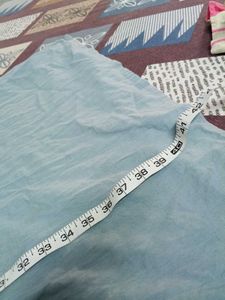 Embroidered Light Blue Kurti and pant set