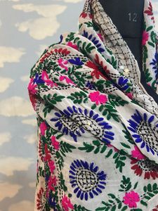 Embroidered Floral Dupatta Shawl