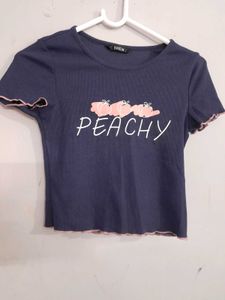 🍒Cherry NAVY BLUE Crop Top