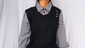 Korean Vest Shirt Attached Sweater 💕