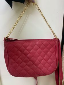 Pink Quilted Shoulder Bag