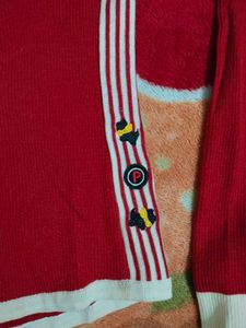 Red Striped Pullover Sweater