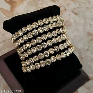 Fancy Diamond Studded Bangle Stylish Bracelet