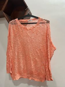 Peach Knit Top