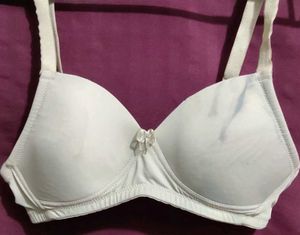 Beige Bra with Bow Detail