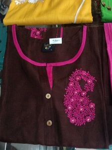 Pink Printed Kurta 4pc Combo