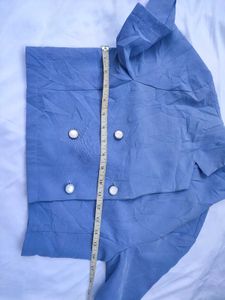 Korean Cropped Blazer Top