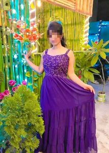 Heavy Gher Embellished Gown