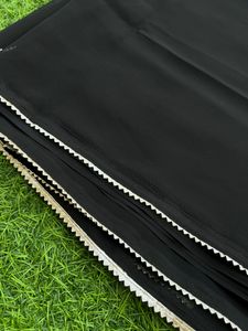 Matte black only saree
