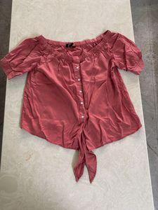 Cute Pink Off-Shoulder Top