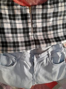 Jeans &amp; Crop Top For Girls.