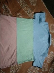 2 Cotton Polo T shirts - Yellow Large Sizewith few