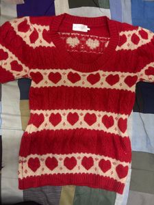 Red Heart Knit Sweater