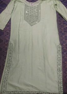 Elegant pista green colour Kurti for women size-S