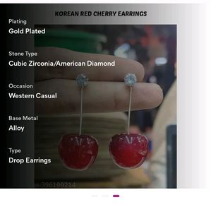 Trending Korean Cherry Earring