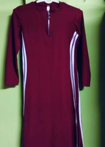Maroon Colour Bodycone Dress