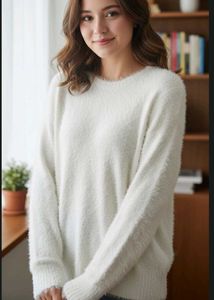 🎊Sale🎊Fluffy White Sweater
