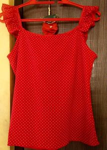 2 Combo Red Polka Dot Top &amp; Dress Set