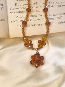 Orange Crystal Necklace
