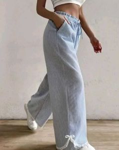 Striped Wide-Leg Pants