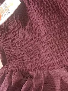 Chic Burgundy Fit &amp; Flare Dress with Bow 🎀💜