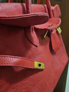 Red large Handbag on sale