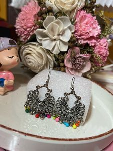 Oxidised Dangle Earrings