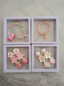 Kids Cute Bracelet And HairPins Combo