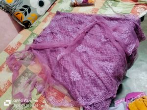 Purple Embroidered Unstitched Lehenga Choli