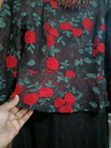 Red Embroidered Beautiful Dress