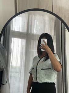 Cute Tweed Cropped Top