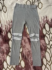 Gray Leggings with Cutouts